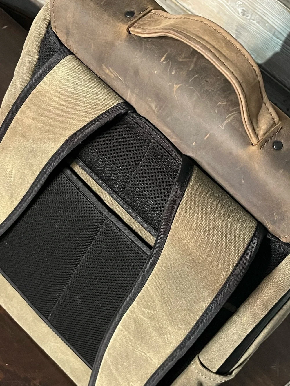 Waterfield Designs (sfbags . com) Miles Laptop Backpack, Leather, Waxed Canvas